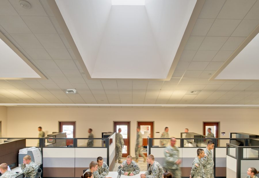 S-line skylight from Kalwall featured in a military building application