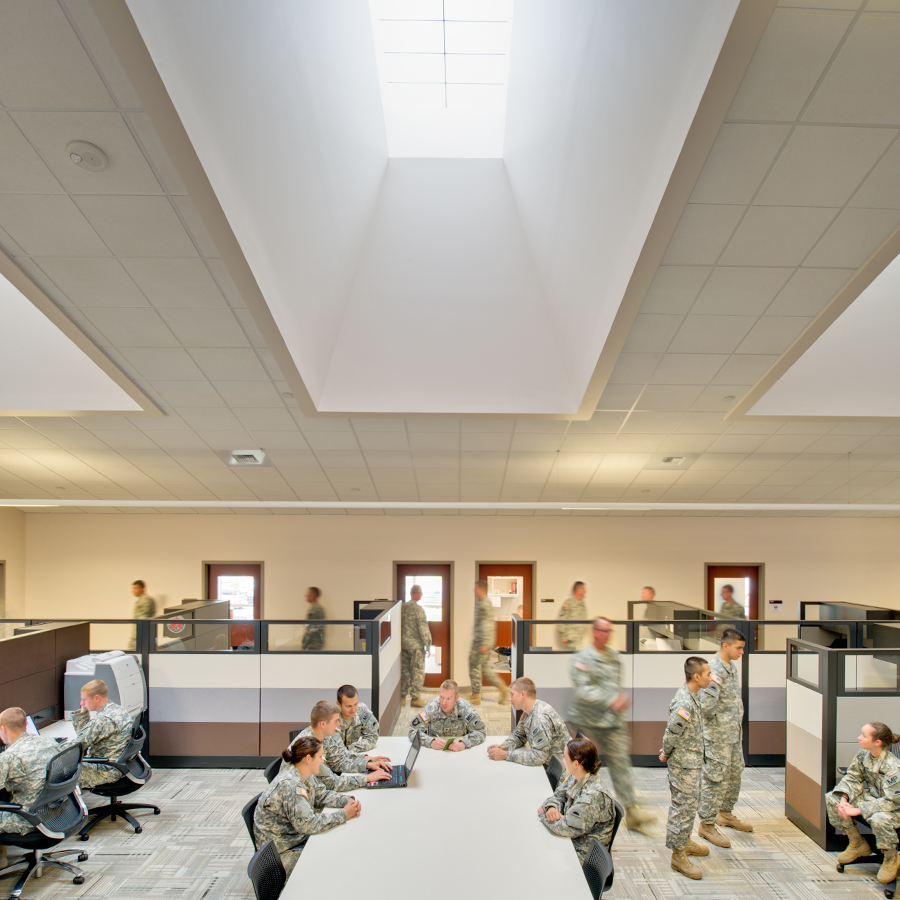 S-line skylight from Kalwall featured in a military building application