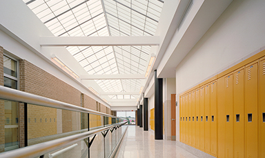 Flat or curved, our cost-effective systems span up to 24′ and offer the ultimate in energy-efficient, diffuse daylighting.