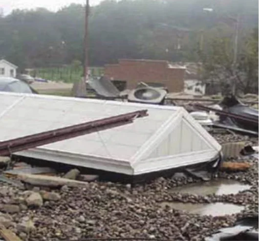 Image of a Kalwall hurricane-rated roof installation