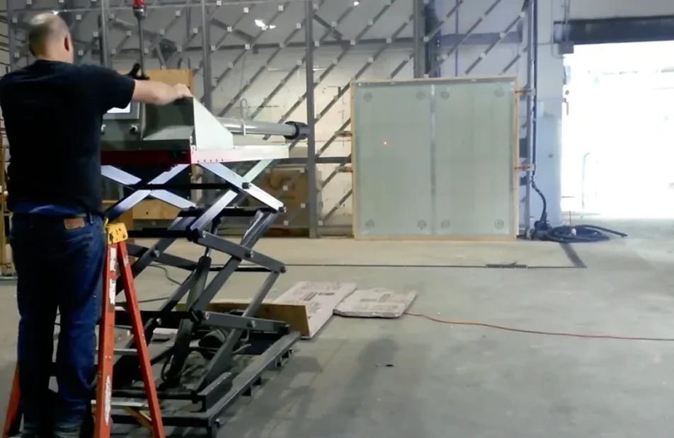 Image of a successful Large Missle test on a Kalwall panel