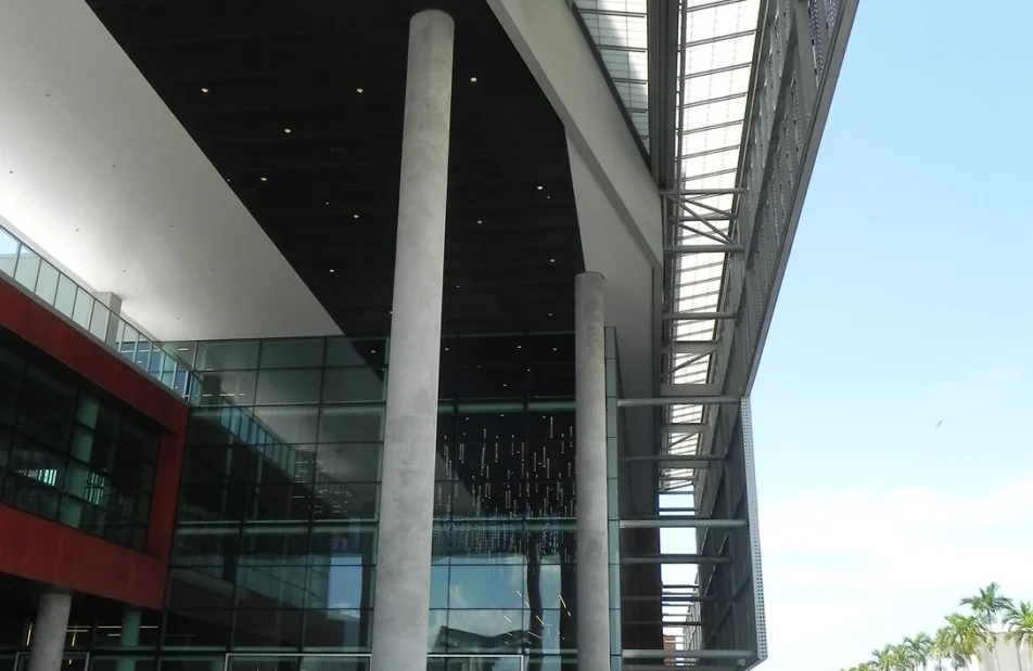 Interior image of a Kalwall Hurricane-Rated Roof Assembly at a cruise terminal in Florida, USA