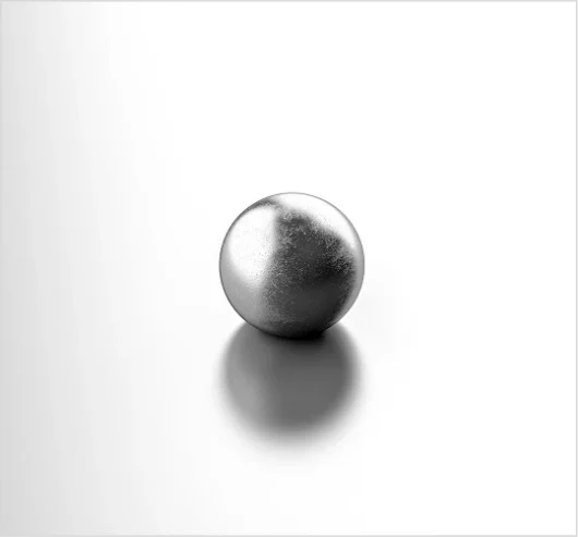 Image of a small steel ball that fits Small Missile A+B criteria
