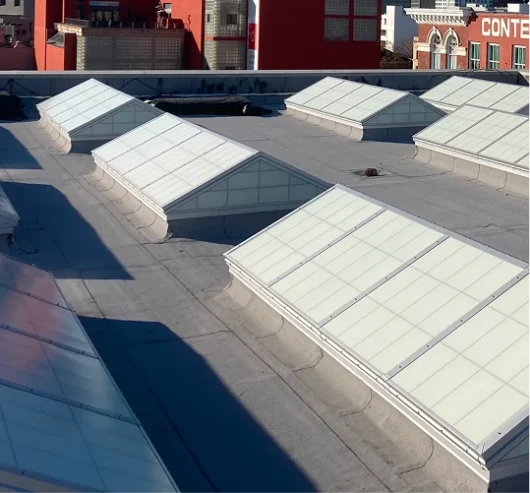 Exterior image of a Kalwall Hurricane-Rated Roof Assembly at the WWII museum in New Orleans, LA